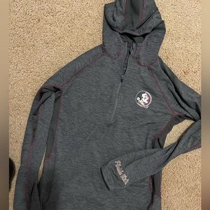 FSU athletic quarter zip. material is like a thicker dry fit